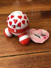 031262082107 Homedics Atom Mini Massager Hearts Free Shipping Red