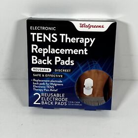 1 Box Walgreens Electronic Tens Therapy Replacement Reusable Back Pads 2 Pieces