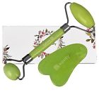 1 Heauty Natural Jade Stone Face Roller And Gua 703694898167