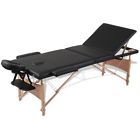 110113 Vidaxl Black 3-section Pu 8718475935841