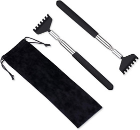 2 Pack Portable Extendable Back Scratcher Kuvvfe Stainless Steel Telescoping Ba