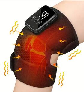 Qz-07 3d Ring Knee Pad Heated Massager Digital Display Wireless Rechargeable Shoulder