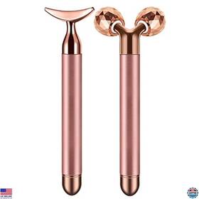 B09myc57q7 3m 2-in-1 Electric Face Massager Roller Kit 3d And Crescent Shape Skin Care Tool