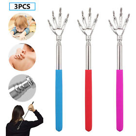 3pcs Telescoping Back Scratcher Extendable Metal Extends 22inch Telescopic Massager