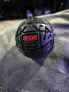 12018-4kor-blkfiresolo 4kor Massage Ball For Trigger Point Therapy - Myofascial Release Muscles