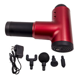 J956eo 50w 7.4v Massage Gun 4 Head 6 Gear Muscle Relieves Spasms &stiffness