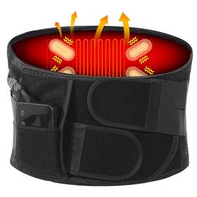 Xgmz157 6xigouma Cordless Heating Pad Back Massager Brace For Lower Pain Relief Heated B