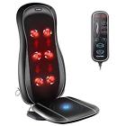 700-006 Homcom Heated Back Massage Cushion Seat Chair Massager Shiatsu Neck