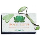 704907101715 Royal Lotus Genuine Jade Roller And Gua Sha