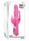 844477007458 Adam Eve Toys Eves Triple Pleasure Rabbit Vibrator