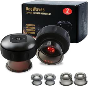 A23-red 705353032547 Smart Cupping Massage Therapy Set 2 Pcs Electric Massager Kit