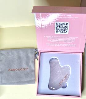 Aceology 793591112343 Rose Quartz Gua Sha Facial Massager Nib Ethically Sourced 45