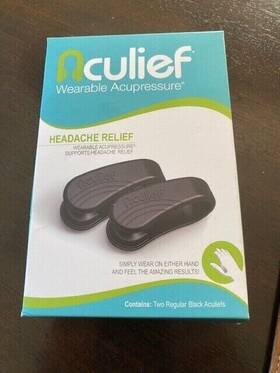 Aculief 850017427631 Natural Acupressure Headache Migraine Relief Wearable 2 Teal Small New