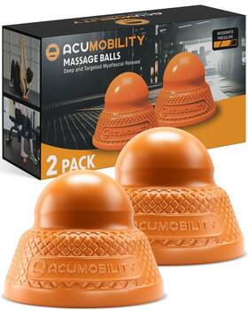 Acu-102 Acumobility Massage Ball Roller 2 Pack - Trigger Point Balls Massag