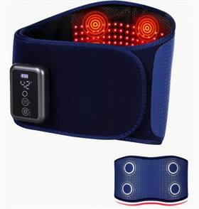 K212 Adiupul Cordless Back Massager Belt With Red Light Therapy 5 Heat Levels 3 Vibration Mod