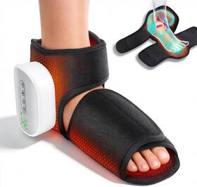 Afdeal 101652 Foot And Ankle Massager Air Compression 4 Heating Levels 3 Airbag Massage Modes