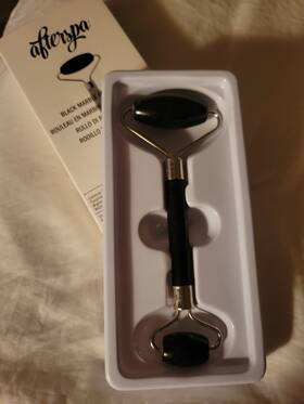 Afterspa 741021008490 Nib Black Marble Facial Roller Dual-ended Large/small