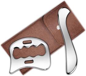 Aicnly 313100657679 2-in-1 Stainless Steel Gua Sha Muscle Scraper Tool Myofascial Scraping Tools Fo