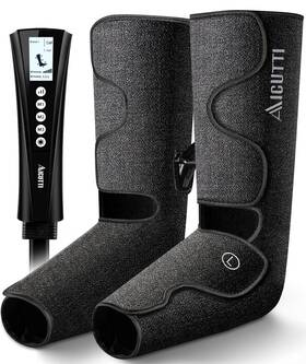 Um-02 Aicutti Air Compression Leg Massager With Heat For And Foot Gray