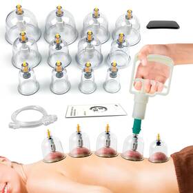 Aikotoo 699960018981 Cupping Set Massage Therapy Cups - 12 Vacuum Suction With Pump Massager