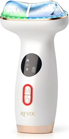 Ailuosi 313045074050 Cold Heat Facial Massager For Face Neck Tightening Lifting Depuffing 7-in-1 Red