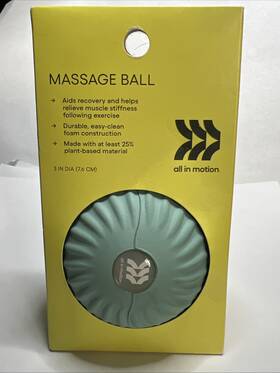 All In Motion 191802000708 Foam Therapy Massage Ball Aqua Blue Brand New