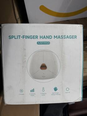 Ajsfhm24 Alljoy Air Compression Hand Massager Heat Setting Multispeed Auto-off White