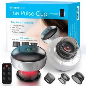 Ash0cm Allsett Health Electric Cupping Kit For Massage Therapy With Red Light - 5-in-1 Set