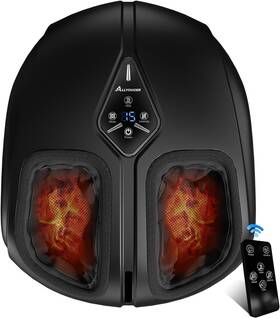 Ayg-511 Allyouger Shiatsu Foot Massager With Heat Vibration Air Compression And Deep Kneading For