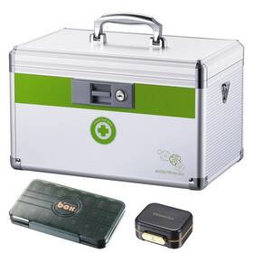 Alosutr 746626412727 Medication Lock Box With Key First Aid Medicine Lo