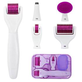 Kk-001 Anzqul Derma Roller For Hair And Beard 6 In 1 Microneedle Rollers Kit With 5