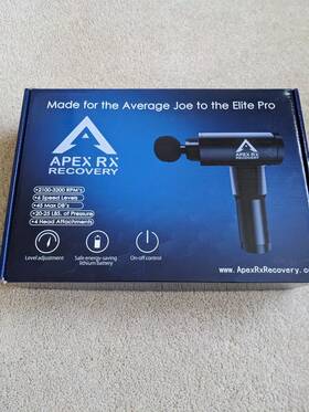 Apex 653466199377 Rx Percussive Massage Gun - Used Missing U-head Attachment