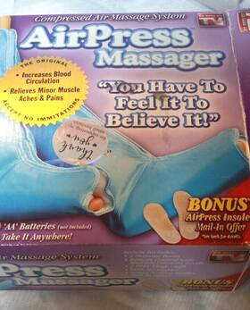 As Seen On Tv 097298080302 Compression System Legs Air Press Massager Foot Swelling Relief