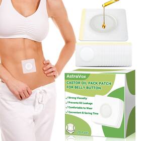 Wrap-001 Astravox 20pcs Castor Oil Patches Belly Button Self-adhesive Pack