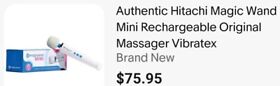 Hv-135 Authentic Hitachi Magic Wand Mini Rechargeable Original Massager Vibratex 32