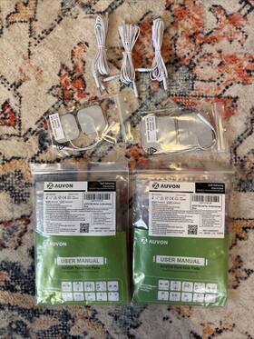 Eb1520023 Auvon 1520023 Tens Unit Pads - 2x2 20 Pieces 2 Packs Plus Bonus Cords