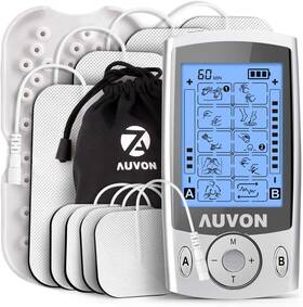 Auvon 195028000092 Dual Channel Tens Unit Muscle Stimulator Machine With 20 A Sliver