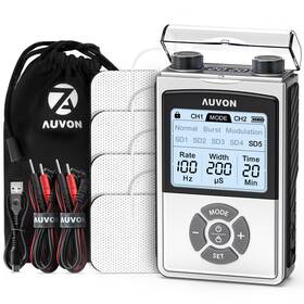 Auvon 195028004212 Rechargeable Tens Unit Muscle Stimulator Pain Relief 600 Mah Battery