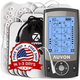 Auvon 313108066091 Belifu Dual Channel Tens Ems Unit 20 Modes Muscle Stimulator For Pain Relief