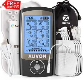 Auvon 726084198708 Rechargeable Tens Unit Muscle Stimulator 24 Modes 4th Gen Machine Wi