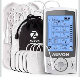 Jt8012 Auvon Dual Channel Tens Unit Muscle Stimulator Machine With 20 Modes 2 Inch And X4