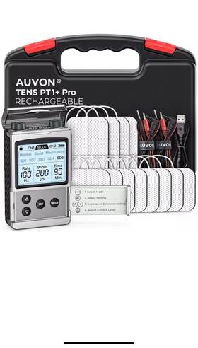 Tp2208c Auvon Rechargeable Tens Unit Muscle Stimulator Fsa Hsa Eligible Digital Ten