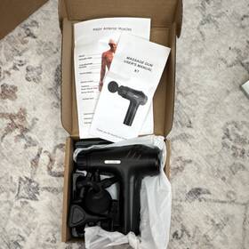 X004recgt9 Ayura Massage Gun X7 Cordless Handheld Percussion Massager 4 Heads Black