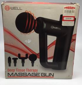 B Well 805112086221 Deep Tissue Therapy Massage Gun By 6 Speeds And 4 Tips Black