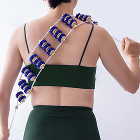 Back Massage Roller Rope Tool Wooden Portable Hand-held Rolling Maderoterapia