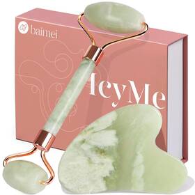 Baimei 197644338573 Jade Roller And Gua Sha Set Face Facial Tools For Ski