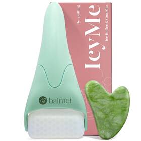 Jk-bgl-001 Baimei Icyme Cryotherapy Ice Roller And Gua Sha Facial Tools Dark Green