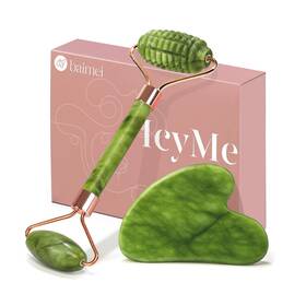 Jk-ygl-001 Baimei Icyme Gua Sha And Jade Roller For Face Natural Ro... Fast Ship