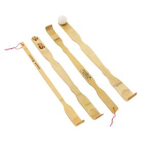 6941204024628a Bamboomn 4 Piece Set Traditional Back Scratcher Shoe Horn And Body Relaxation