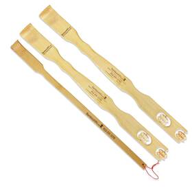 Bamboomn 937259173886 2 Pieces 17 Inch Bamboo Backscratcher Knobby Massage Roller Handle Plus